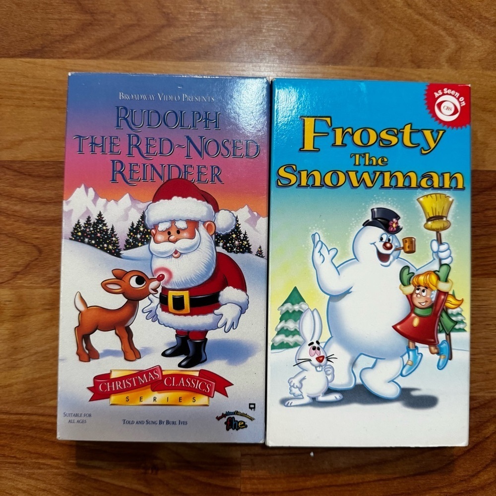Frosty the Snowman vhs (As Seen On Tv CBS) + Rudolph The Red Nosed Reindeer VHS